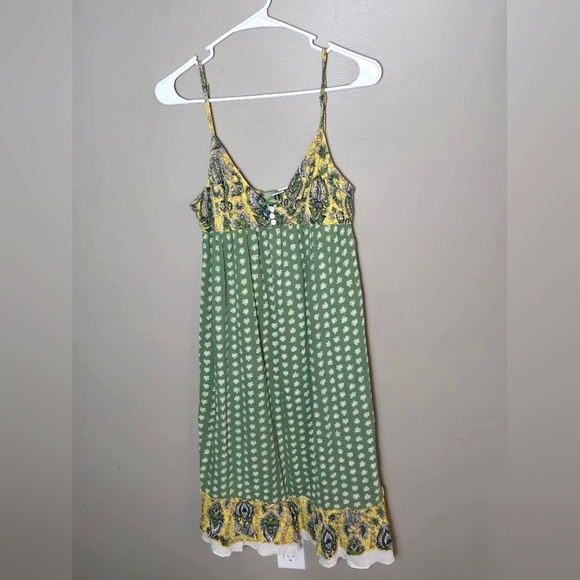 Y2K Billabong Gauze Boho Cottagecore Paisley Beachcore Empire Waist Dress, XL - Picture 1 of 5